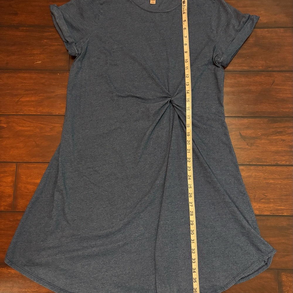 Anthropologie HOLDING HORSES Twist Front Dress Blue Size L - Picture 11 of 13